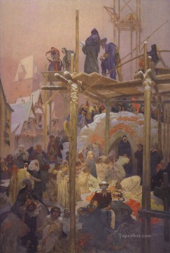 Alphonse Mucha Painting - Jan milic z kromerize Alphonse Mucha